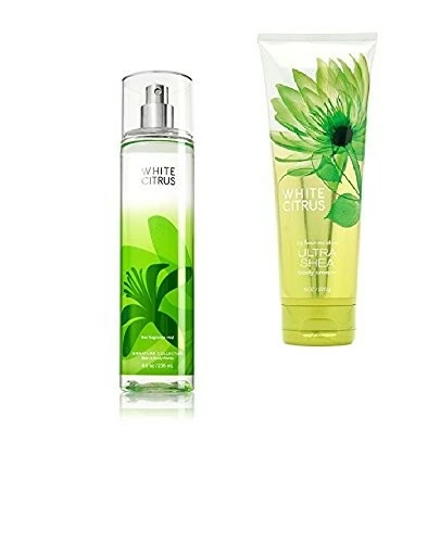 Bath & Body Works Bath And Body Works - Signature Collection – WHITE CITRUS- Gift Set- Fine Fragrance Mist 8 FL Oz & Ultra Shea Body Cream 3 Bath & Body Works Bath And Body Works - Signature Collection – WHITE CITRUS- Gift Set- Fine Fragrance Mist 8 FL Oz & Ultra Shea Body Cream