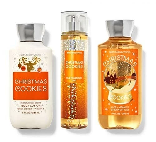 Bath & Body Works Bath And Body Works Christmas Cookies Daily Trio Gift Set - Body Lotion - Fine Fragrance Mist -Shower Gel 3 Bath & Body Works Bath And Body Works Christmas Cookies Daily Trio Gift Set - Body Lotion - Fine Fragrance Mist -Shower Gel