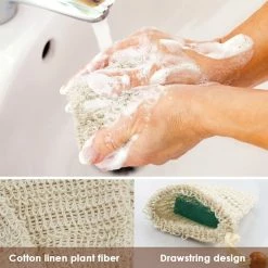 TCOTBE 2 Pack Soap Exfoliating Bag, Natural Sisal Soap Saver Bag Zero Waste Mesh Bar, Natural Soap Saver, Soap Loofah Holder Pouch For Shower,Organic Soap Bag With Pouch Holder For Shower Bath -Moisturizers Sales 0iri8rv763vekku073qxzd22shvw