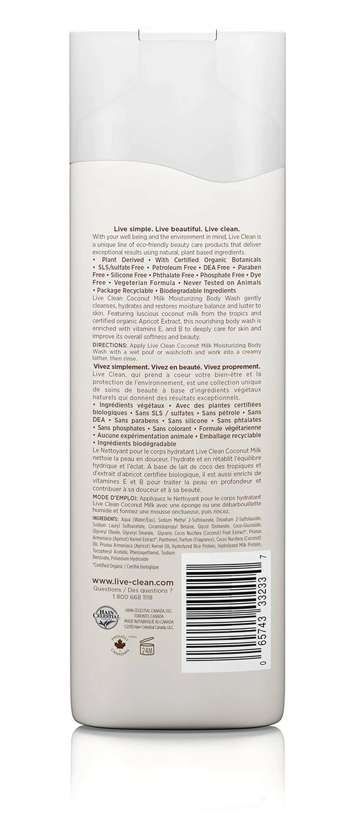 Live Clean Store Live Clean Coconut Milk Moisturizing Body Wash, 17 Oz 4 Live Clean Store Live Clean Coconut Milk Moisturizing Body Wash, 17 Oz - Image 2