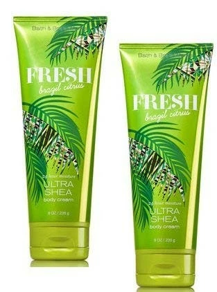 Bath And Body Works Fresh Brazil Citrus Ultra Shea Body Cream 8 Oz. 2 Pack 3 Bath And Body Works Fresh Brazil Citrus Ultra Shea Body Cream 8 Oz. 2 Pack