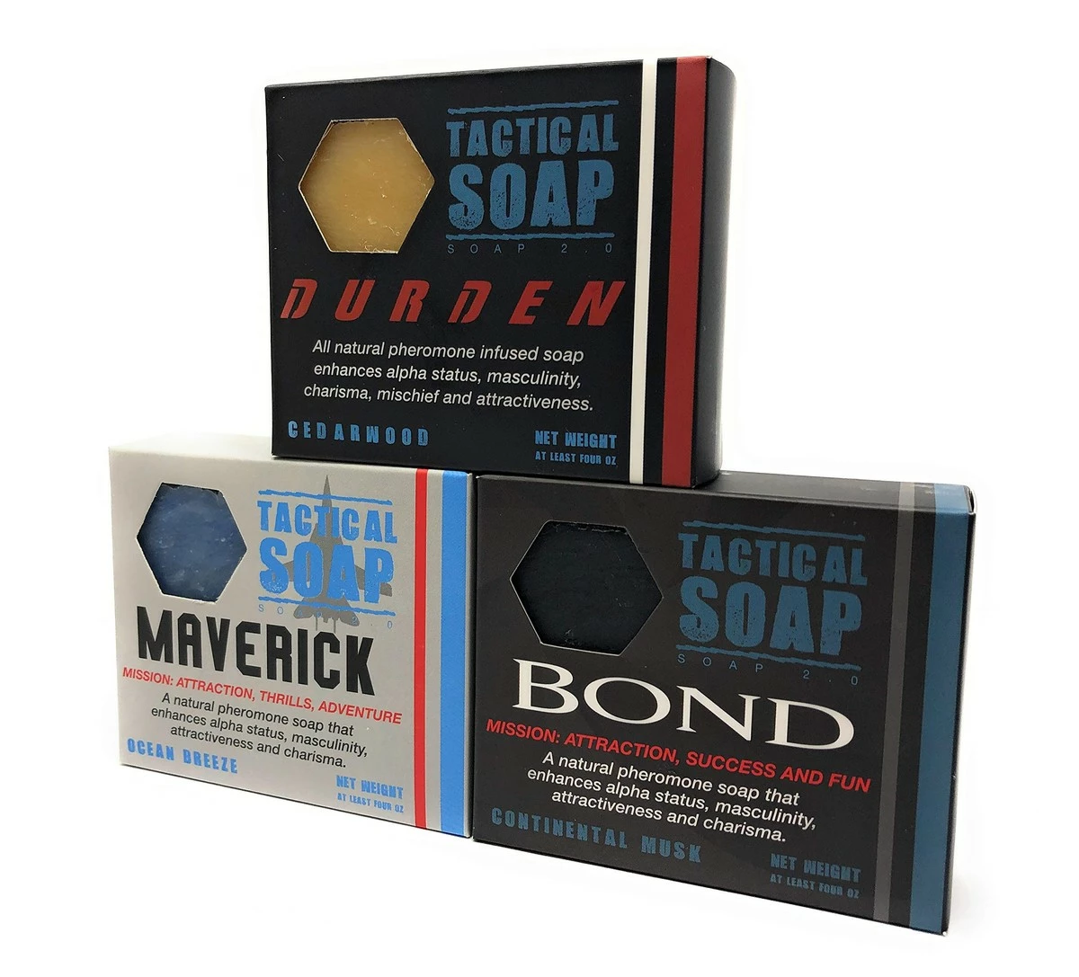 Grondyke Soap Company Tactical Soap - The Trifecta (1 Of Durden, Bond, And Maverick) - Mens Vegan All Natural Soap Bars Infused With Powerful Pheromone Formula For Attraction 3 Grondyke Soap Company Tactical Soap - The Trifecta (1 Of Durden, Bond, And Maverick) - Mens Vegan All Natural Soap Bars Infused With Powerful Pheromone Formula For Attraction