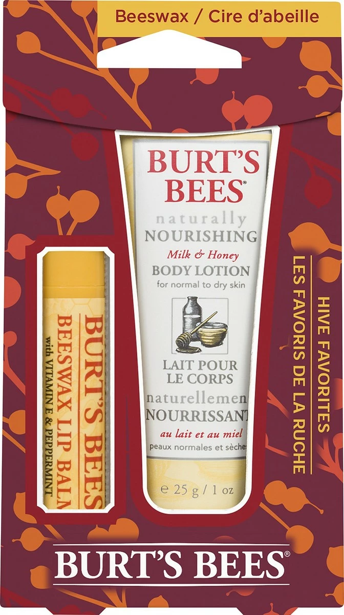 Burt's Bees Store Burt's Bees Hive Favorites Milk & Honey Body Lotion 1 Oz & Lip Balm 0.15 Oz 3 Burt's Bees Store Burt's Bees Hive Favorites Milk & Honey Body Lotion 1 Oz & Lip Balm 0.15 Oz