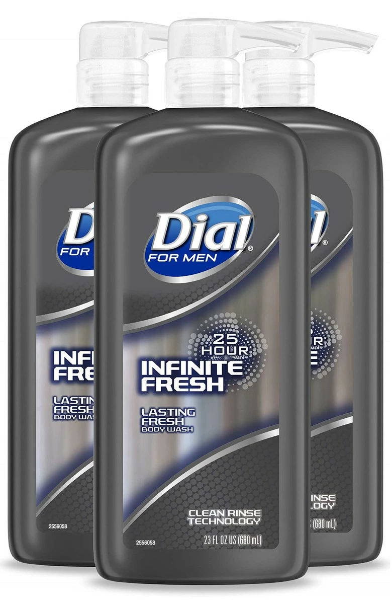 Dial® Dial Men Body Wash, Infinite Fresh, 69 Fl Oz, Pack Of 3-23 Fl Oz 3 Dial® Dial Men Body Wash, Infinite Fresh, 69 Fl Oz, Pack Of 3-23 Fl Oz