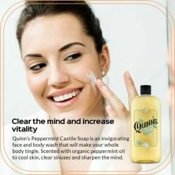 Quinn's Quinn’s Pure Castile Organic Liquid Soap, 32 Ounce (Peppermint) -Moisturizers Sales 128xs1ln18k8k0219bimsado1086