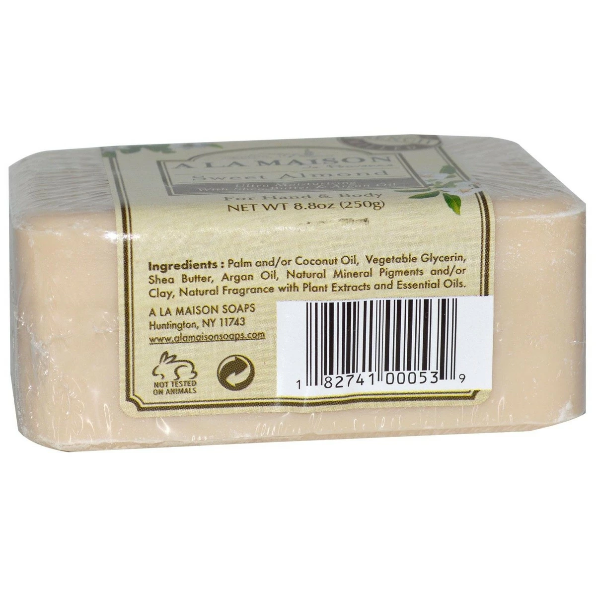 A La Maison Sweet Almond Bar Soap 8.8 Oz. | 1 Pack Triple French Milled All Natural Soap | Moisturizing And Hydrating For Men, Women, Face And Body 4 A La Maison Sweet Almond Bar Soap 8.8 Oz. | 1 Pack Triple French Milled All Natural Soap | Moisturizing And Hydrating For Men, Women, Face And Body - Image 2