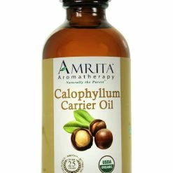 AMRITA Aromatherapy: USDA Certified Organic Calophyllum Oil Carrier Oil - Tamanu Oil - A Base Oil For Aromatherapy, Massage, Essential Oils & More - Size: 240ML