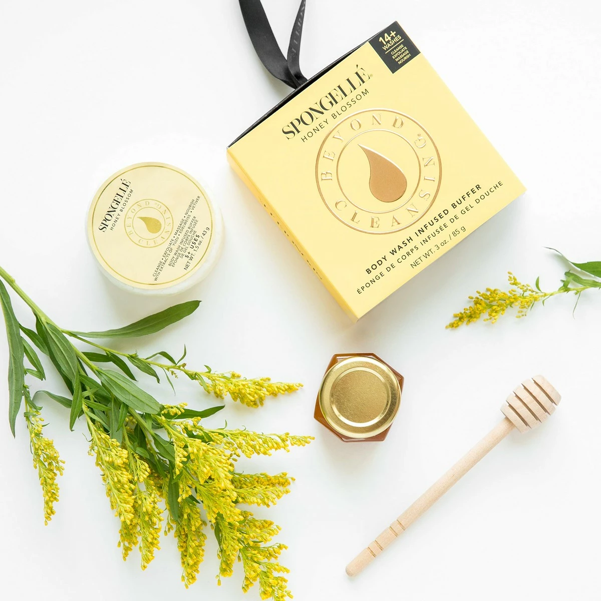 Spongelle Travel Size Spongette Body Wash Infused Buffer (Honey Blossom) 6 Spongelle Travel Size Spongette Body Wash Infused Buffer (Honey Blossom) - Image 4