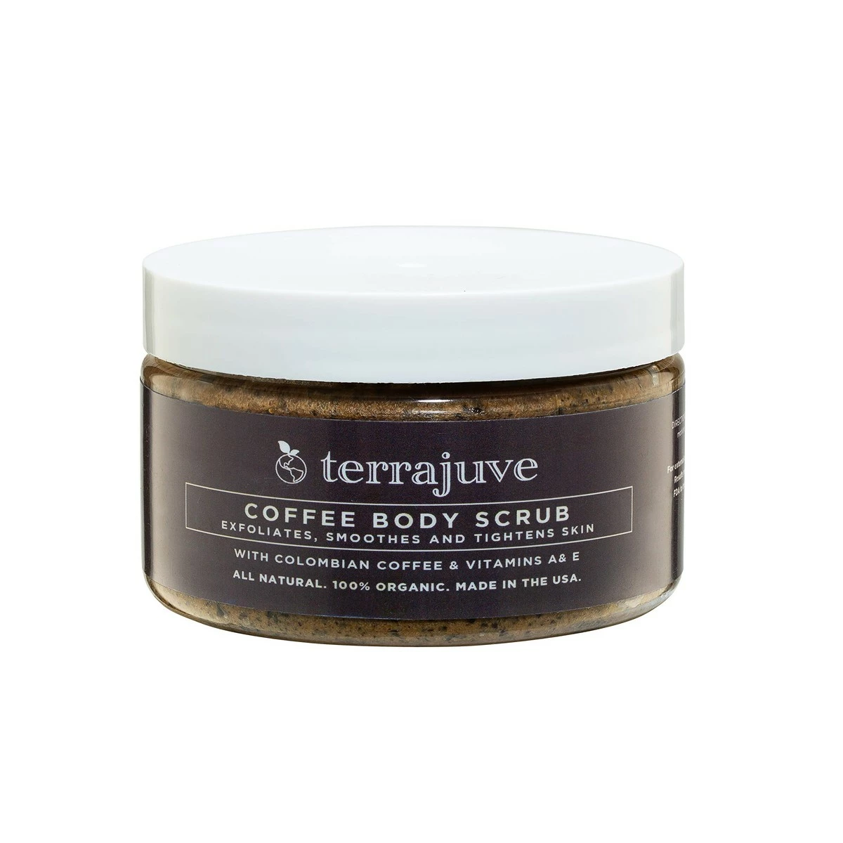 Coffee Body Scrub Exfoliator For Cellulite By Terrajuve, Exfoliates, Smoothes, And Tightens Skin, With Colombian Coffe Beans, Shea Butter, And Hempseed Oil, Pure, Organic, All Natural, Made In USA 3 Coffee Body Scrub Exfoliator For Cellulite By Terrajuve, Exfoliates, Smoothes, And Tightens Skin, With Colombian Coffe Beans, Shea Butter, And Hempseed Oil, Pure, Organic, All Natural, Made In USA