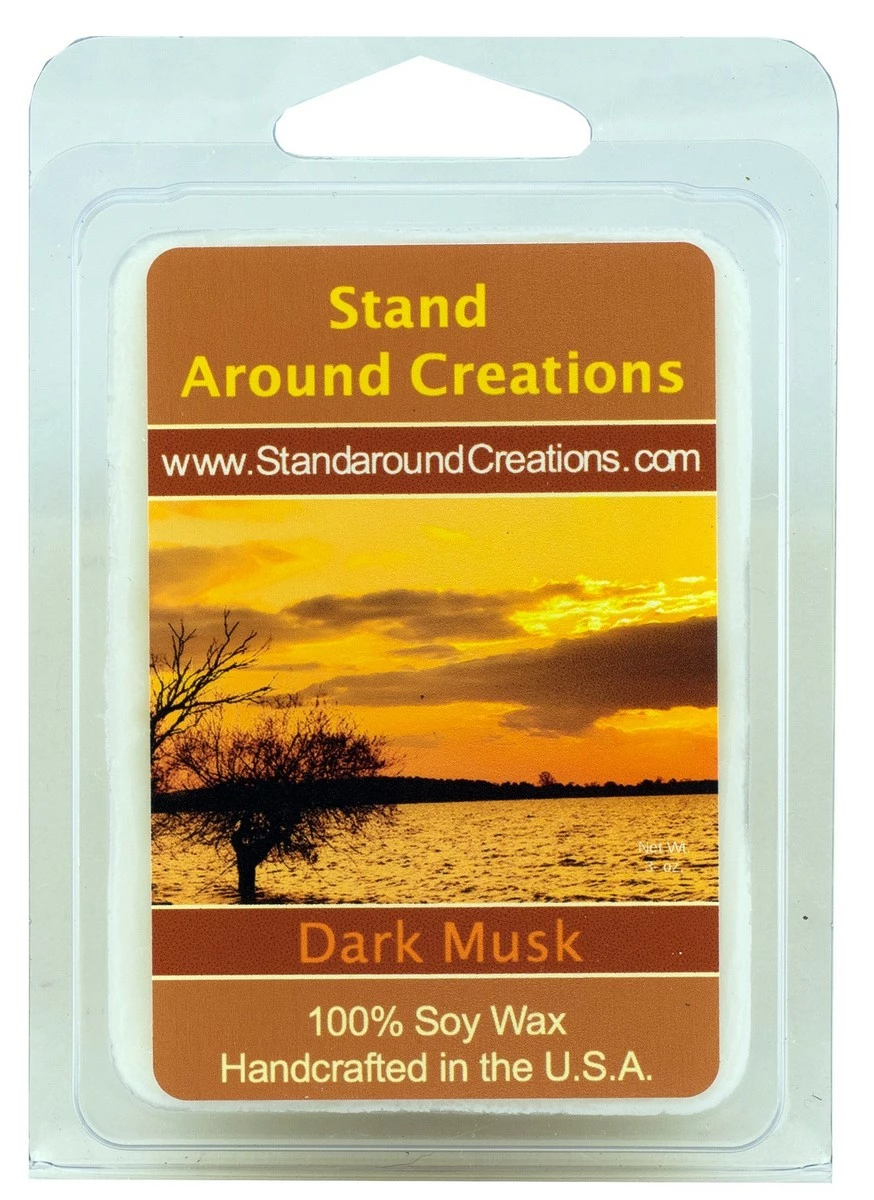 Stand Around Creations 100% All Natural Soy Wax Melt Tart - Dark Musk: Sultry Amber Notes Embrace Silky Sandalwood, Velvety Florals And Tender Musks To Create This Smoldering Oriental Blend. - 3oz - Naturally Strong Scented 3 Stand Around Creations 100% All Natural Soy Wax Melt Tart - Dark Musk: Sultry Amber Notes Embrace Silky Sandalwood, Velvety Florals And Tender Musks To Create This Smoldering Oriental Blend. - 3oz - Naturally Strong Scented
