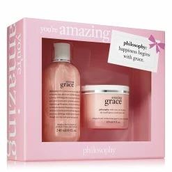 Philosophy You're Amazing Gift Set - 2 Piece Set Amazing Grace 8oz Shampoo, Bath & Shower Gel And 4oz Amazing Grace Whipped Body Creme, 12 Oz