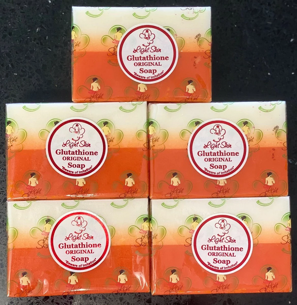 Glutathione & Kojic Acid Original Soap By Light Skin (5 Bars) 3 Glutathione & Kojic Acid Original Soap By Light Skin (5 Bars)