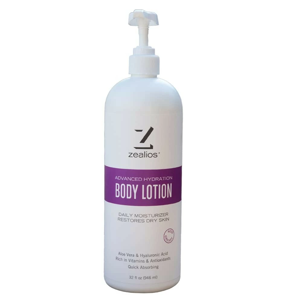 Zealios Swimmers Moisturizing Body Lotion Bottle With Pump | Deep Skin Hydration With Aloe Vera & Hyaluronic Acid | Enriched Vitamin & Antioxidant Chlorine | Non-greasy & Absorbs Quickly | 32 Oz 3 Zealios Swimmers Moisturizing Body Lotion Bottle With Pump | Deep Skin Hydration With Aloe Vera & Hyaluronic Acid | Enriched Vitamin & Antioxidant Chlorine | Non-greasy & Absorbs Quickly | 32 Oz