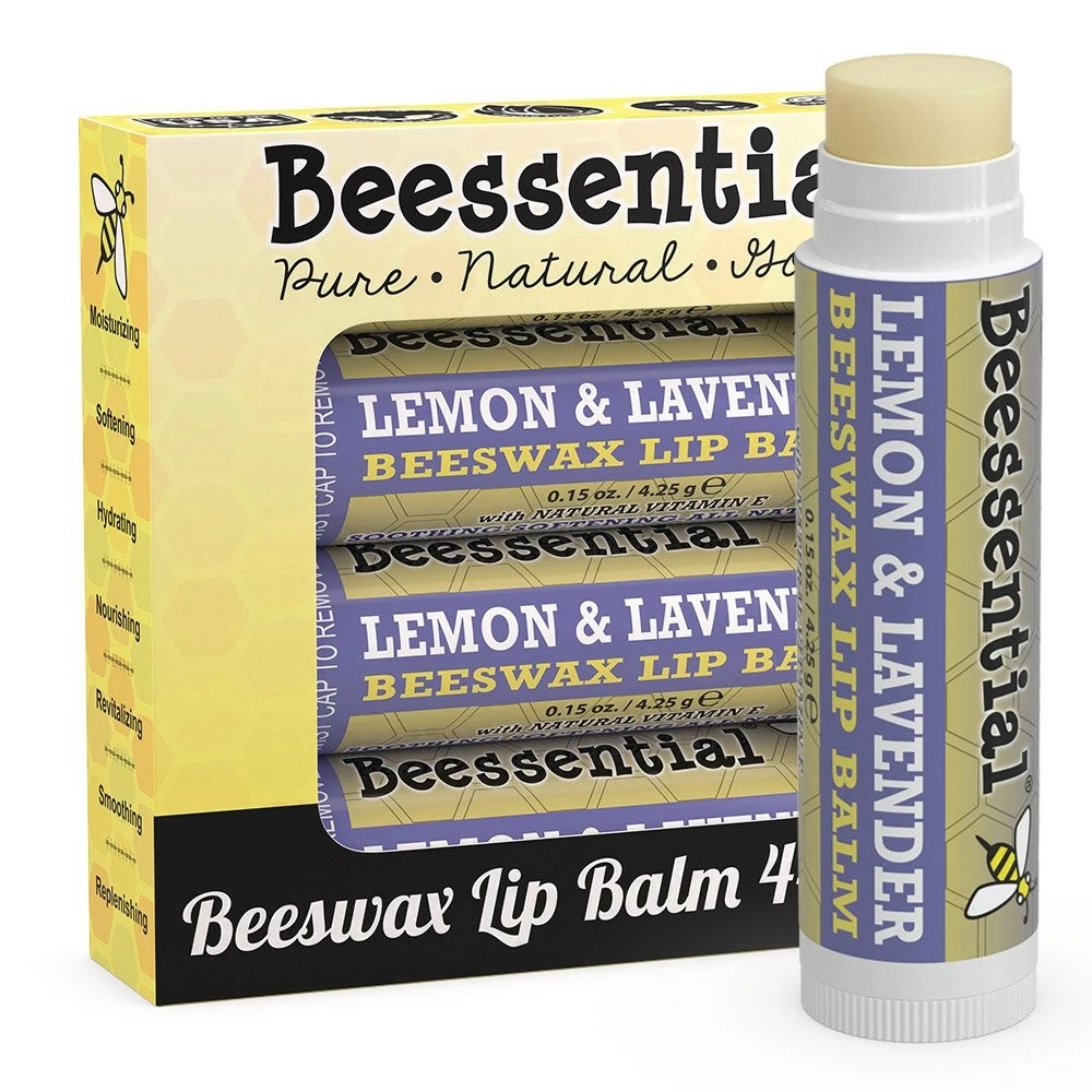 Beessential Store Beessential All Natural Lemon Lavender Lip Balm 4 Pack - Voted Best For Dry And Chapped Lips – Great For Men, Women, And Children – Moisturizing Beeswax, Coconut, Shea And Cupuacu Butter 3 Beessential Store Beessential All Natural Lemon Lavender Lip Balm 4 Pack - Voted Best For Dry And Chapped Lips – Great For Men, Women, And Children – Moisturizing Beeswax, Coconut, Shea And Cupuacu Butter