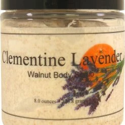 Clementine Lavender Walnut Body Scrub By Eclectic Lady, 8 Oz
