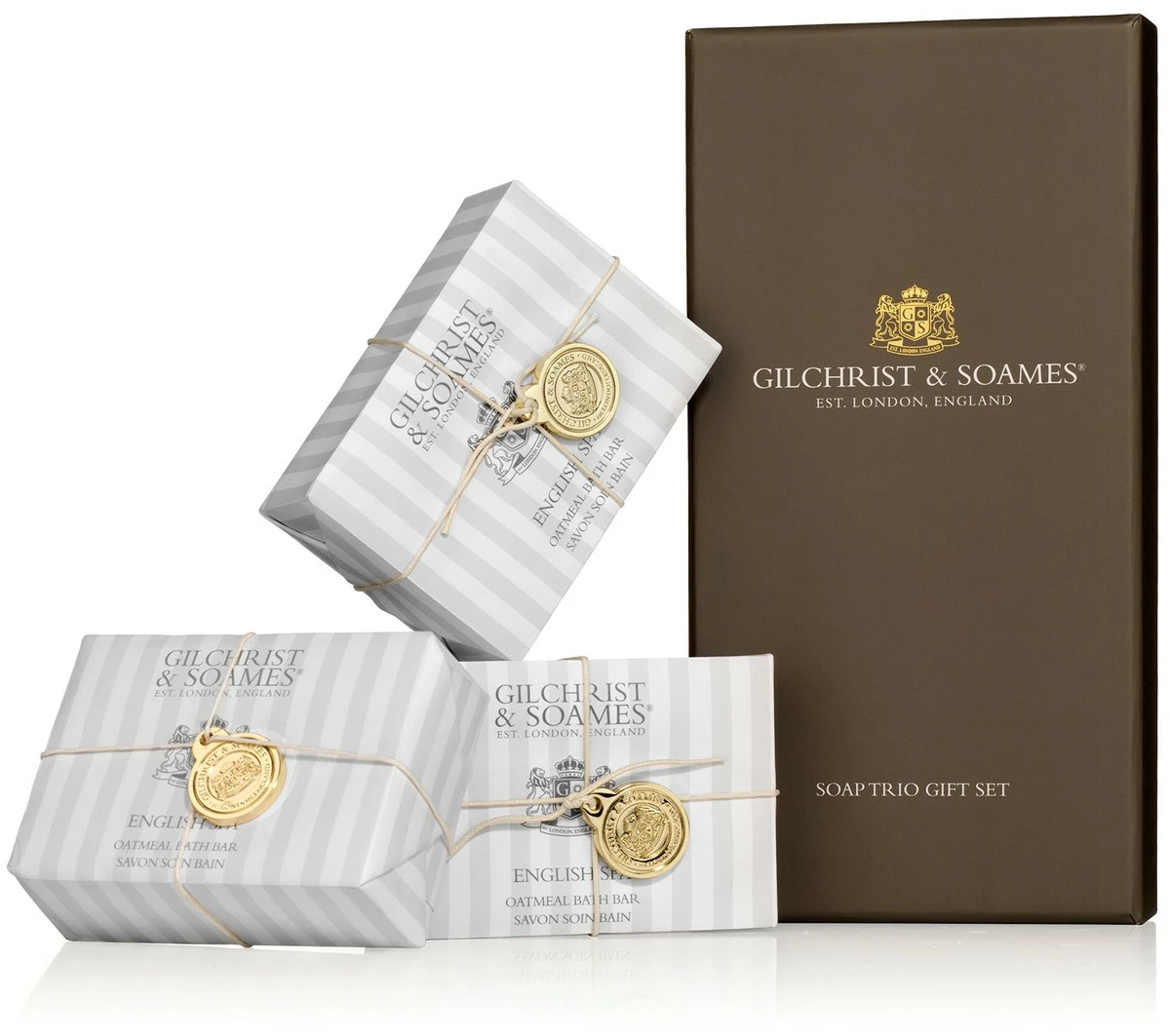 Gilchrist & Soames Store English Spa Oatmeal Soap Trio, 6oz 4 Gilchrist & Soames Store English Spa Oatmeal Soap Trio, 6oz - Image 2