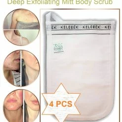 Kelebek 4 PCS KESE Deep Exfoliating Mitt Body Scrub, Dead Skin Remover, Turkish Hammam Kese, Spa, Cellilute Remover Mitt, Bath Glove Skin Exfoliating -Moisturizers Sales 3eeshhlydyvhck53xb856c2znpk3
