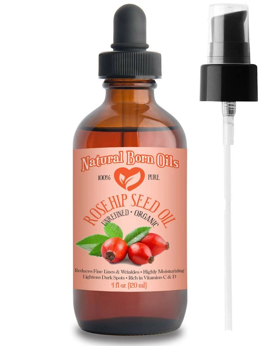 Natural Born Oils SALE! 4oz Rosehip Seed Oil, 100% Pure And Natural, Cold-Pressed, Unrefined, Organic Moisturizer For Skin And Hair - Includes Pump & Dropper 3 Natural Born Oils SALE! 4oz Rosehip Seed Oil, 100% Pure And Natural, Cold-Pressed, Unrefined, Organic Moisturizer For Skin And Hair - Includes Pump & Dropper