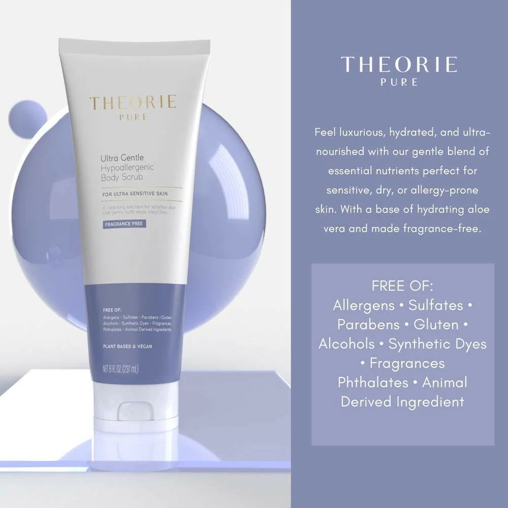Theorie Store Theorie: Pure - Ultra Gentle Hypoallergenic Body Scrub For Ultra Sensitive Skin (237ml) (8 Fl.Oz / 237 ML) 4 Theorie Store Theorie: Pure - Ultra Gentle Hypoallergenic Body Scrub For Ultra Sensitive Skin (237ml) (8 Fl.Oz / 237 ML) - Image 2
