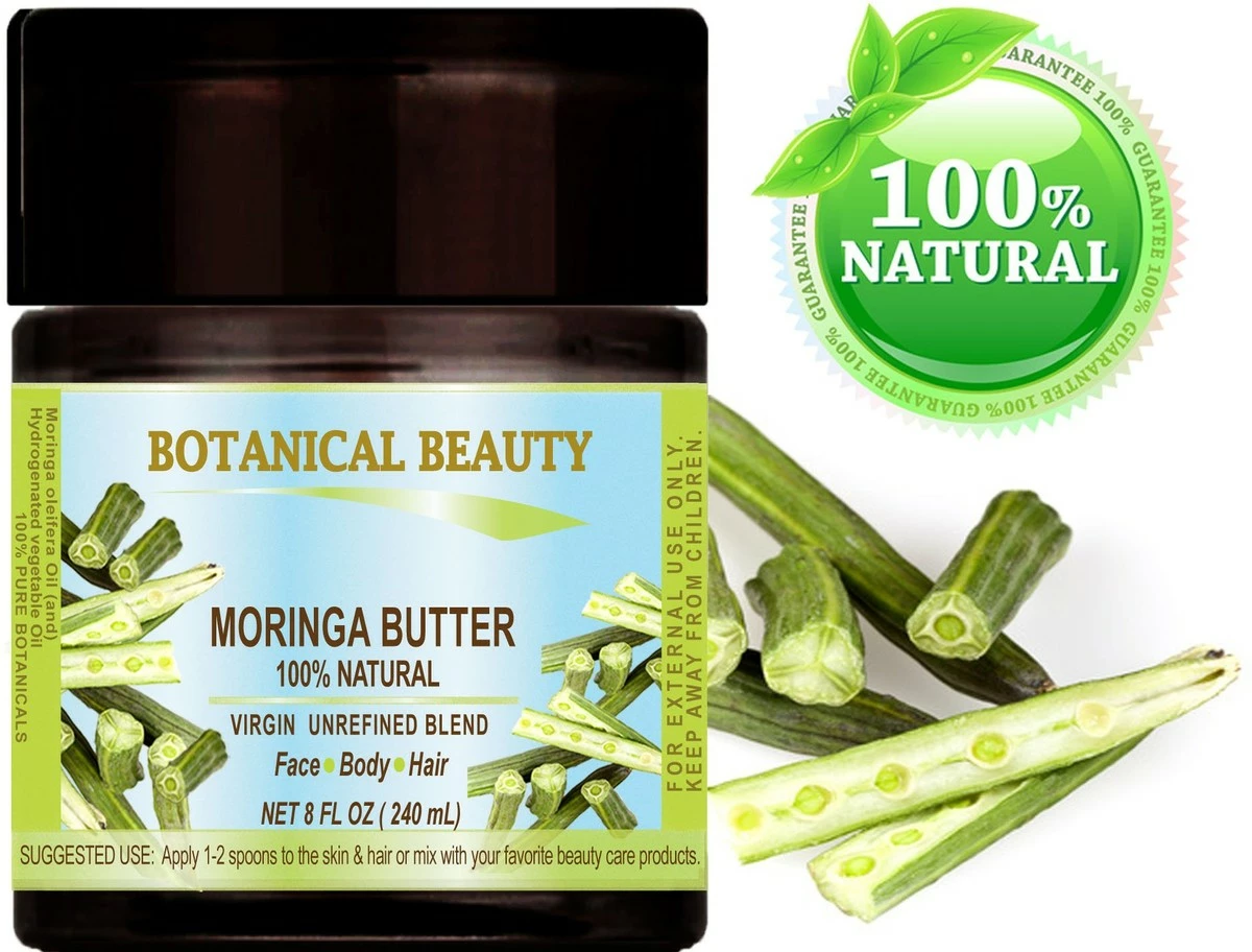 Botanical Beauty MORINGA OIL BUTTER Moringa Oleifera 100% Natural VIRGIN UNREFINED RAW 8 Fl.oz.- 240 Ml. For Skin, Hair And Nail Care. 4 Botanical Beauty MORINGA OIL BUTTER Moringa Oleifera 100% Natural VIRGIN UNREFINED RAW 8 Fl.oz.- 240 Ml. For Skin, Hair And Nail Care. - Image 2