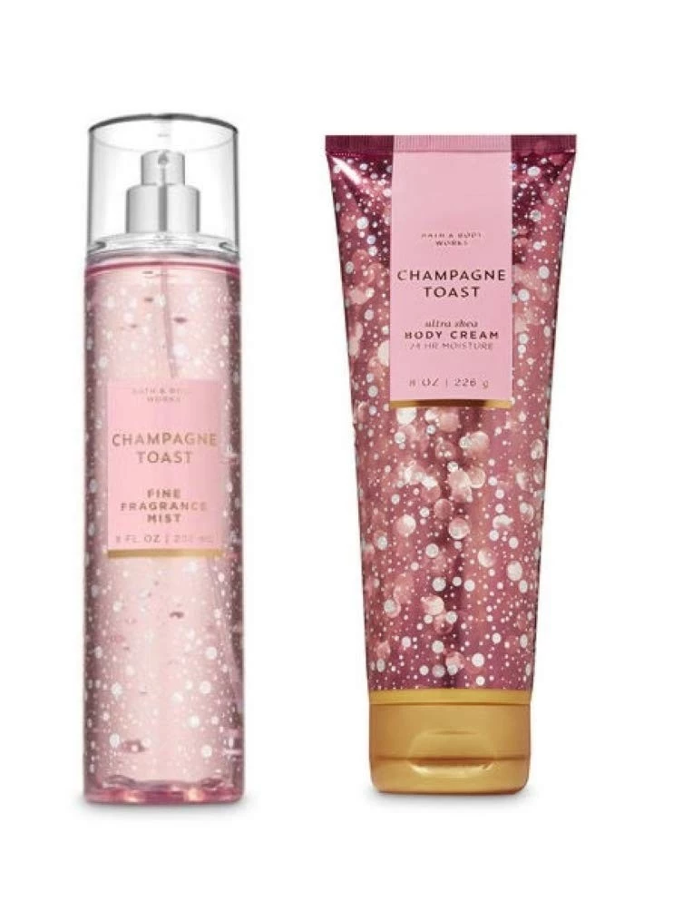 Bath And Body Works - Champagne Toast - Fine Fragrance Mist And Ultra Shea Body Cream - Full Size –2019 3 Bath And Body Works - Champagne Toast - Fine Fragrance Mist And Ultra Shea Body Cream - Full Size –2019