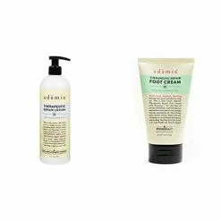 Adamia Store Adamia Therapeutic 16 Ounce Repair Lotion And Therapeutic 4 Ounce Foot Cream Bundle, Macadamia Nut Oil And Promega-7, Fragrance Free, Paraben Free, Non GMO