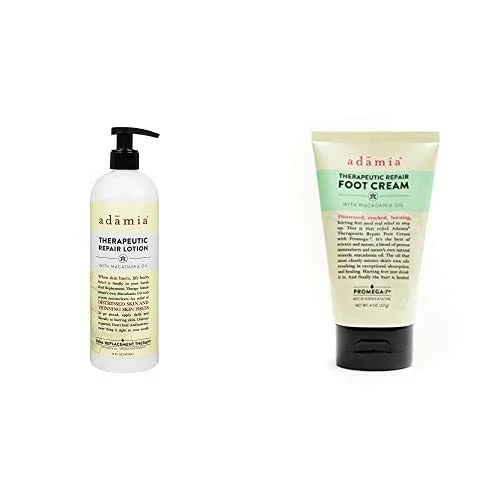 Adamia Store Adamia Therapeutic 16 Ounce Repair Lotion And Therapeutic 4 Ounce Foot Cream Bundle, Macadamia Nut Oil And Promega-7, Fragrance Free, Paraben Free, Non GMO 3 Adamia Store Adamia Therapeutic 16 Ounce Repair Lotion And Therapeutic 4 Ounce Foot Cream Bundle, Macadamia Nut Oil And Promega-7, Fragrance Free, Paraben Free, Non GMO