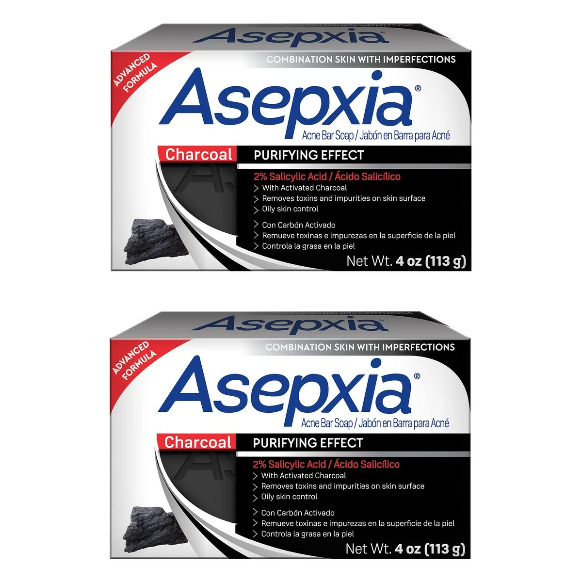 ASEPXIA Cleansing Bar Charcoal 4 Oz (Pack Of 2) 3 ASEPXIA Cleansing Bar Charcoal 4 Oz (Pack Of 2)