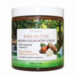 Evarne Store Evarne Shea Butter Brown Sugar Body Scrub With Jojoba And Vitamin E