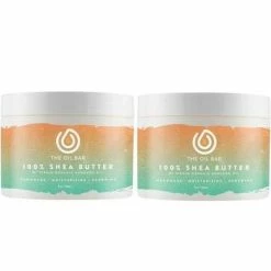 The Oil Bar Egyptian Musk Scented 100% Shea Butter - 2 X 8 Oz Jars