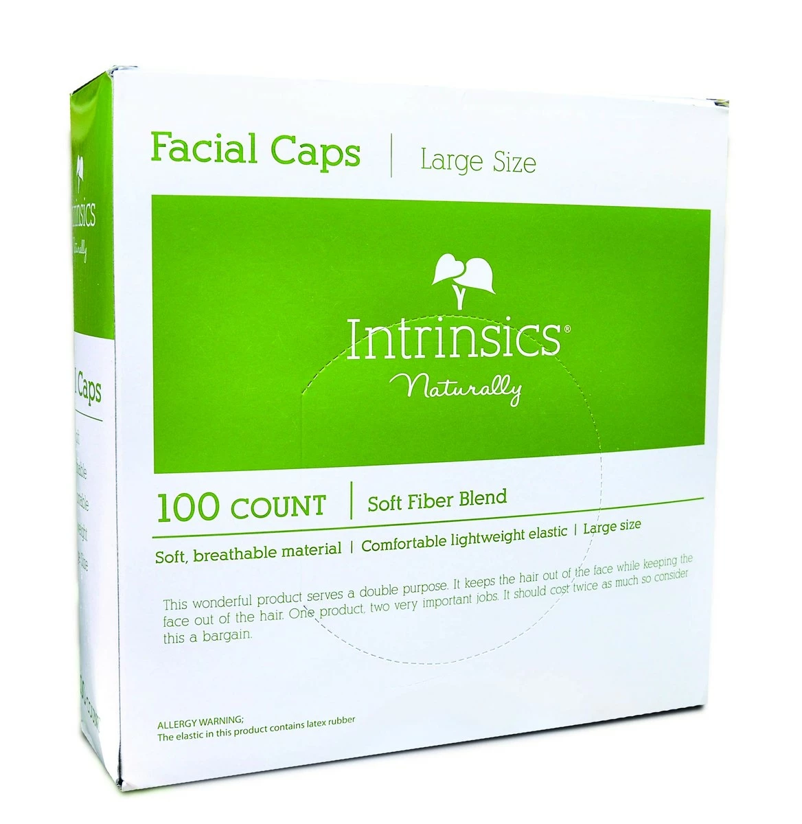 Intrinsics Facial Caps, Nonwoven, 21" Box Of 100 3 Intrinsics Facial Caps, Nonwoven, 21" Box Of 100