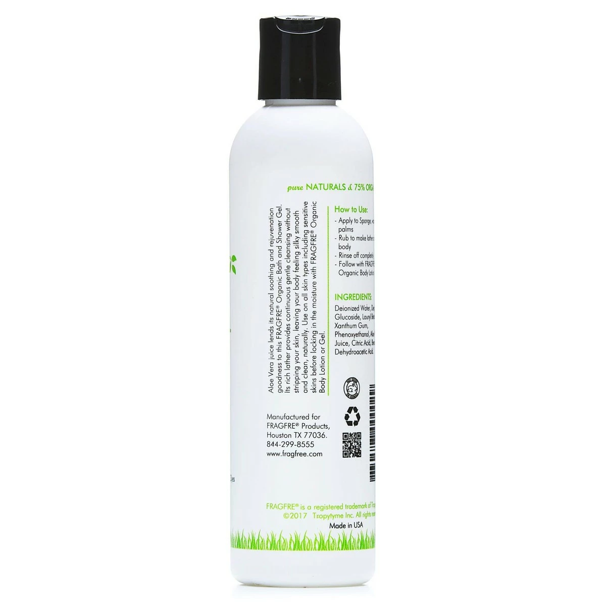 FRAGFRE Organic Shower Gel 2/Pack - Fragrance Free Sulfate Free Parabens Free - For Itchy Dry Sensitive Skins - 8 Oz - Gluten Free Vegan Cruelty Free - Organic Aloe Vera Bath Shower Gel - Pure Natural 5 FRAGFRE Organic Shower Gel 2/Pack - Fragrance Free Sulfate Free Parabens Free - For Itchy Dry Sensitive Skins - 8 Oz - Gluten Free Vegan Cruelty Free - Organic Aloe Vera Bath Shower Gel - Pure Natural - Image 3