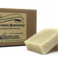 YANKEETRADERS Lavender And Rosemary, Beard, Body & Hair Soap, Handmade & Vegan / 2 Bars