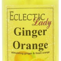 Eclectic Lady Ginger Orange Massage Oil, 16 Oz, With Sweet Almond Oil And Organic Jojoba Oil, Preservative Free