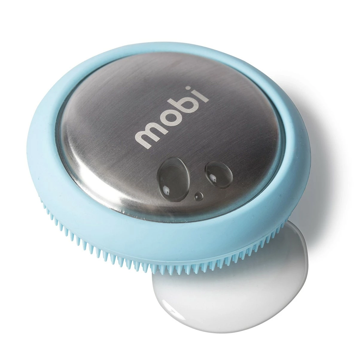 MOBI Store Mobi Odor Remover Steel Soap Bar And Vegetable Brush, Blue 3 MOBI Store Mobi Odor Remover Steel Soap Bar And Vegetable Brush, Blue