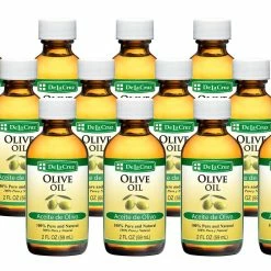 De La Cruz Pure Olive Oil, Non-GMO, Bottled In USA, 2 FL. OZ. (12 Bottles)