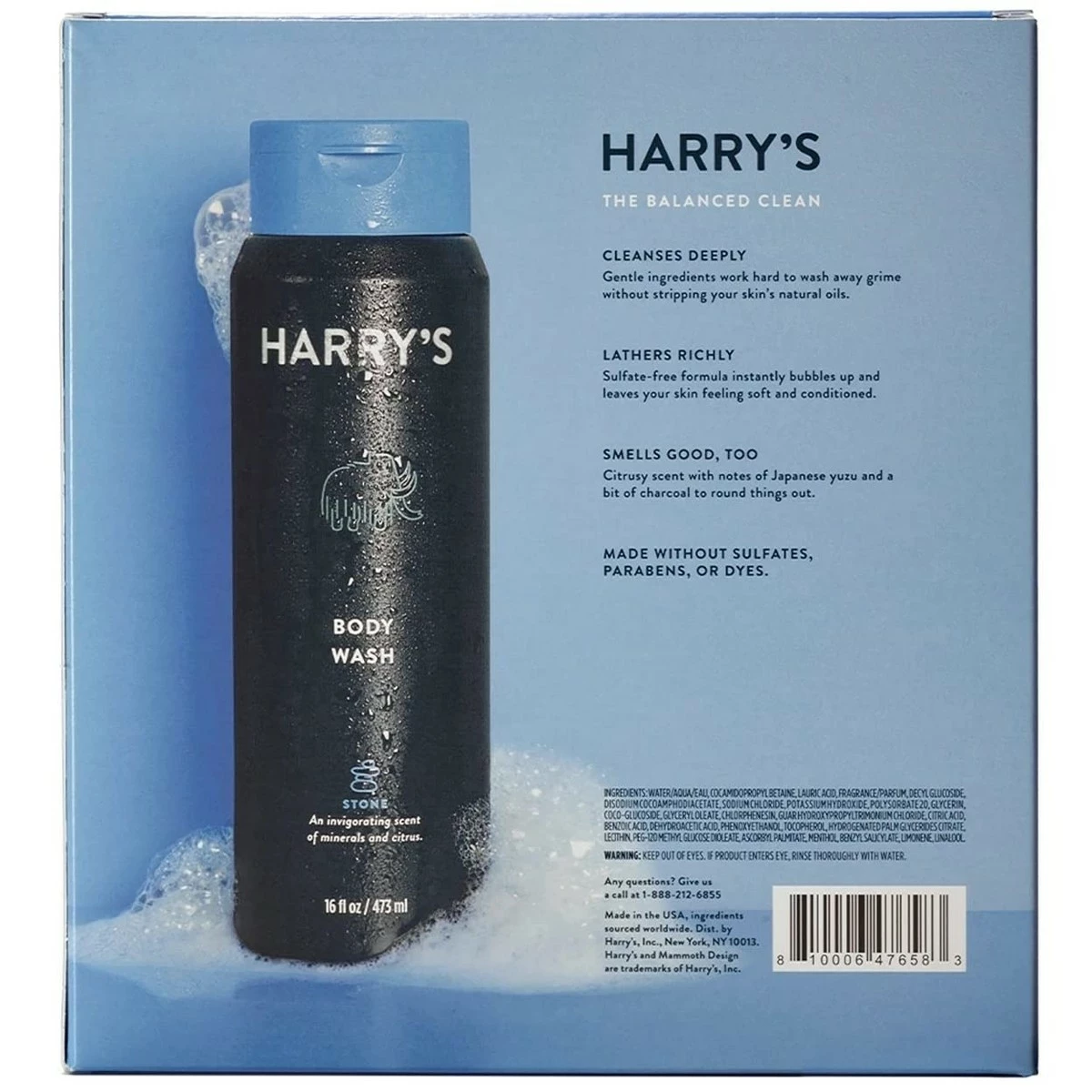 Harry's Store Harry’s Men’s Body Wash, Stone Scent, 16 Fluid Ounce (Pack Of 3) 6 Harry's Store Harry’s Men’s Body Wash, Stone Scent, 16 Fluid Ounce (Pack Of 3) - Image 4