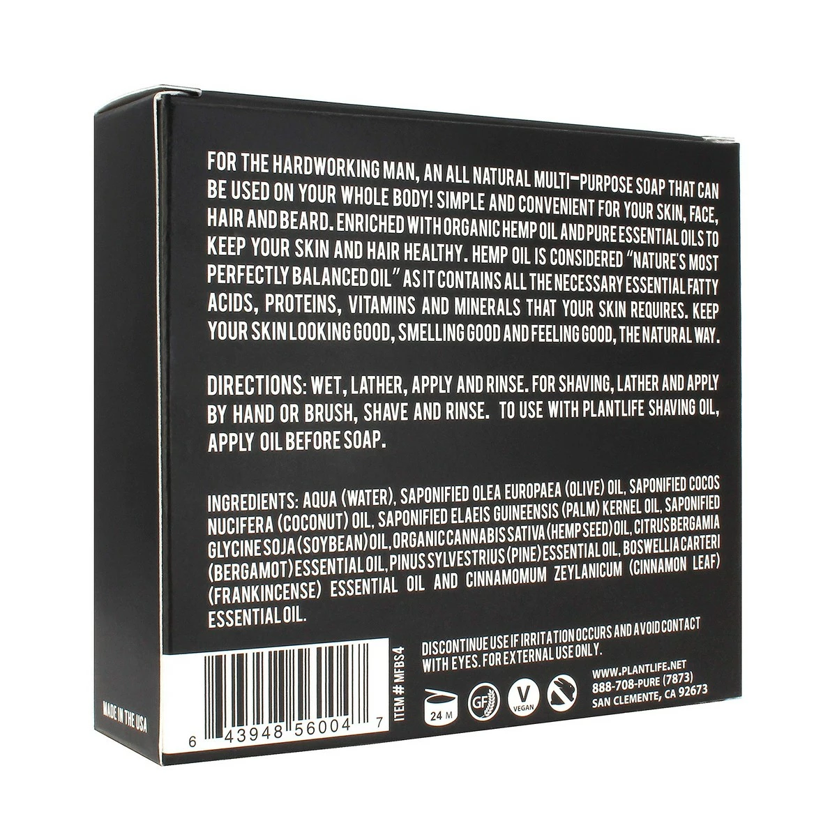 Plantlife Man And Nature All-N-1 Bar Soap - 4.5 Oz 5 Plantlife Man And Nature All-N-1 Bar Soap - 4.5 Oz - Image 3