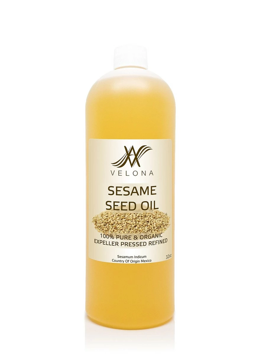 Velona Store SESAME OIL UNREFINED ORGANIC CARRIER EXPELLER PRESSED VIRGIN RAW PURE VELONA (32oz) 3 Velona Store SESAME OIL UNREFINED ORGANIC CARRIER EXPELLER PRESSED VIRGIN RAW PURE VELONA (32oz)