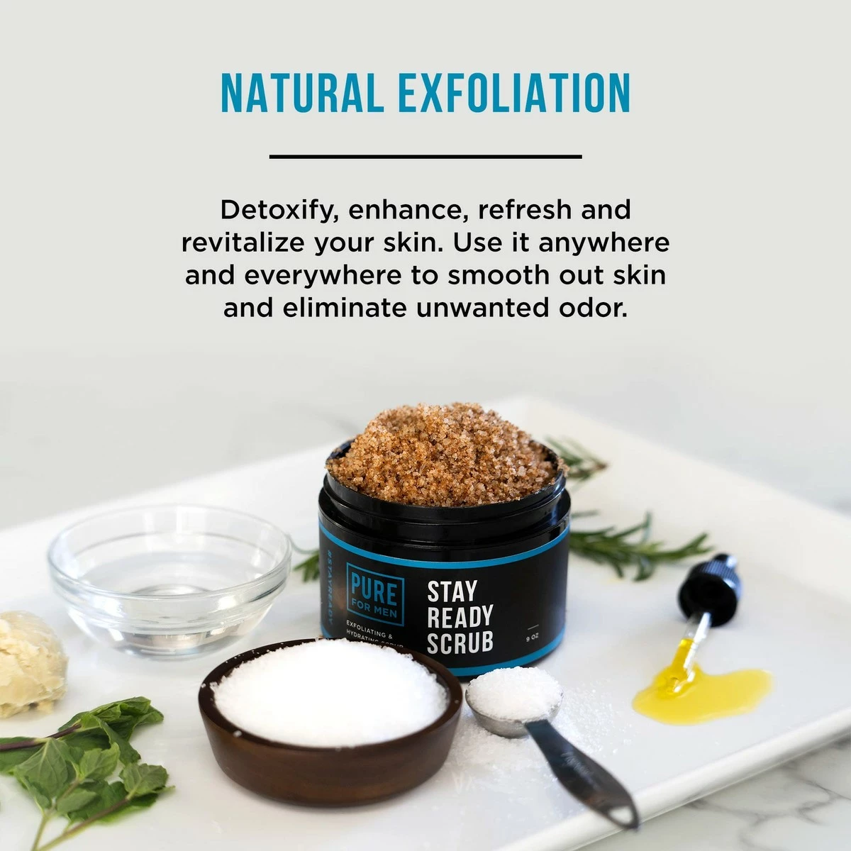 Pure For Men Store Pure For Men - Exfoliating Stay Ready Scrub With Lemon And Spearmint - Handmade In USA 5 Pure For Men Store Pure For Men - Exfoliating Stay Ready Scrub With Lemon And Spearmint - Handmade In USA - Image 3