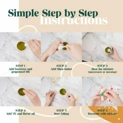 Urban Kangaroo Store Shea Butter Lip Balm DIY Kit (63-pieces), Makes 10 Luxurious Lip Balms With EVERYTHING You Need -Moisturizers Sales 53svfnxtewfm8v10hjpo709ohiq6