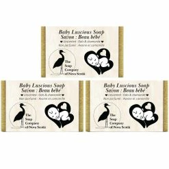 Choice Store Choice 'Baby Luscious' Unscented Soap 3-bar Combo | With Chamomile & Sifted Organic Oats | Vegan, Nut-free, Gluten-free | By The Soap Company Of Nova Scotia Ltd.