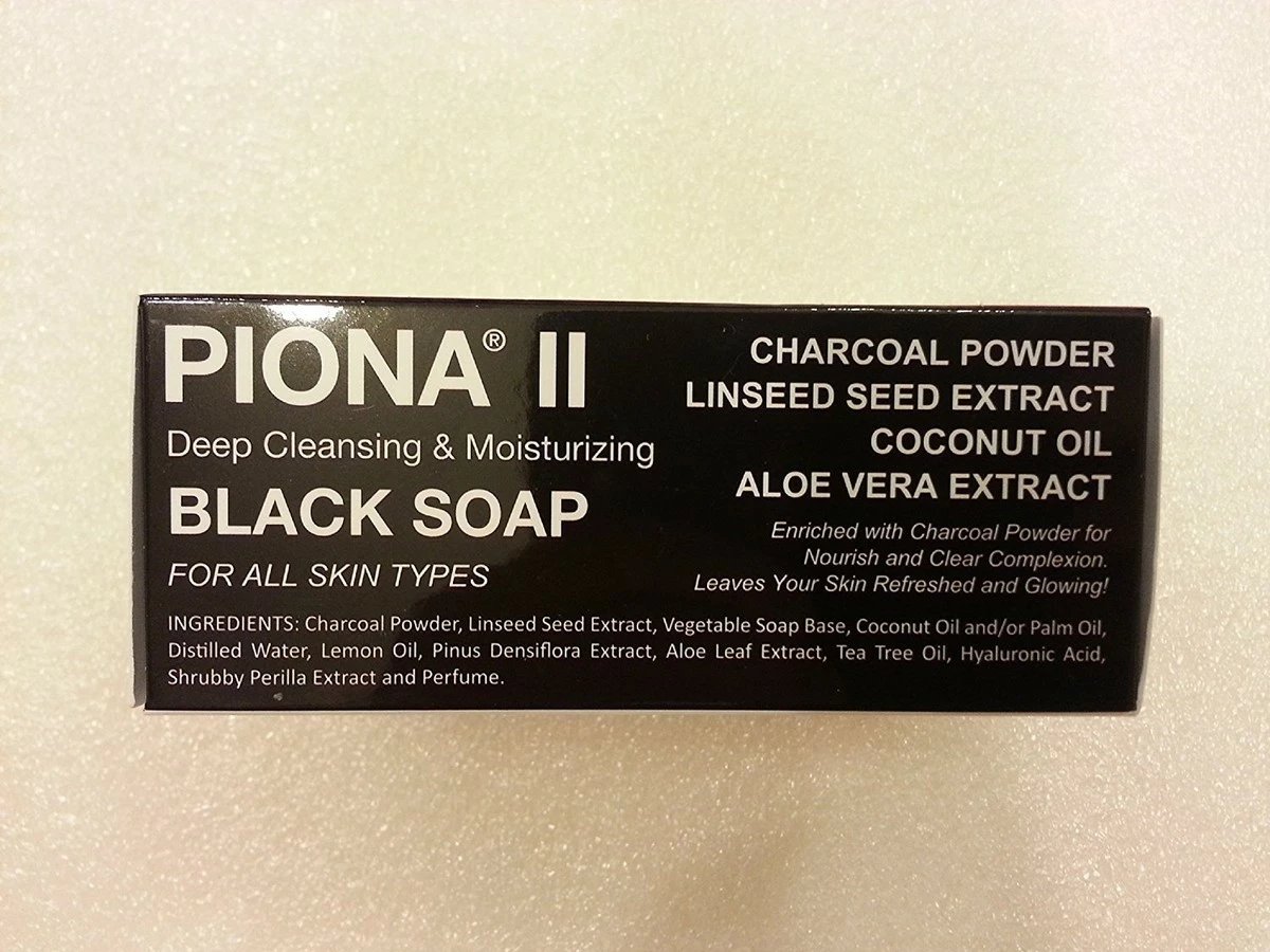 Piona II Deep Cleansing And Moisturizing Black Soap 6.35 Ounce - Enriched With Charcoal Powder - Clears Complexion And Leaves Skin Glowing 6 Piona II Deep Cleansing And Moisturizing Black Soap 6.35 Ounce - Enriched With Charcoal Powder - Clears Complexion And Leaves Skin Glowing - Image 4