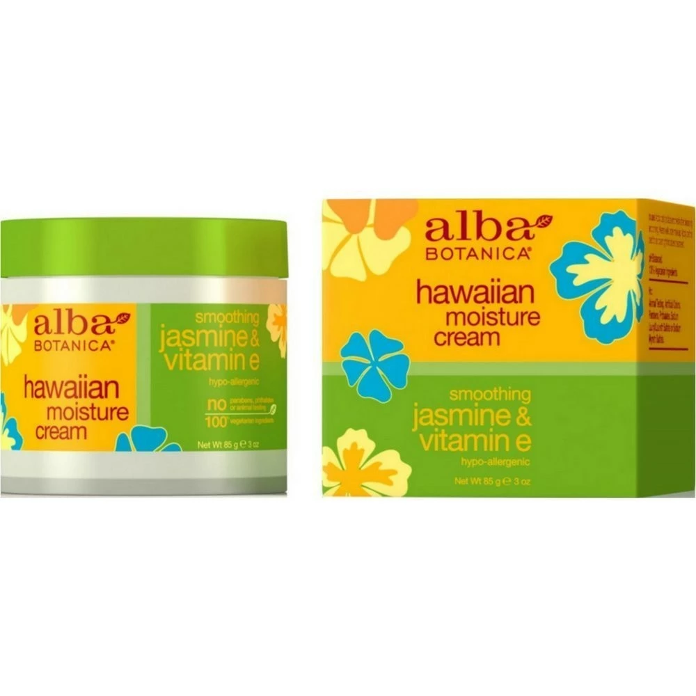 Alba Botanica Hawaiian Moisture Cream, Soothing Jasmine & Vitamin E 3 Oz (Pack Of 9) 3 Alba Botanica Hawaiian Moisture Cream, Soothing Jasmine & Vitamin E 3 Oz (Pack Of 9)