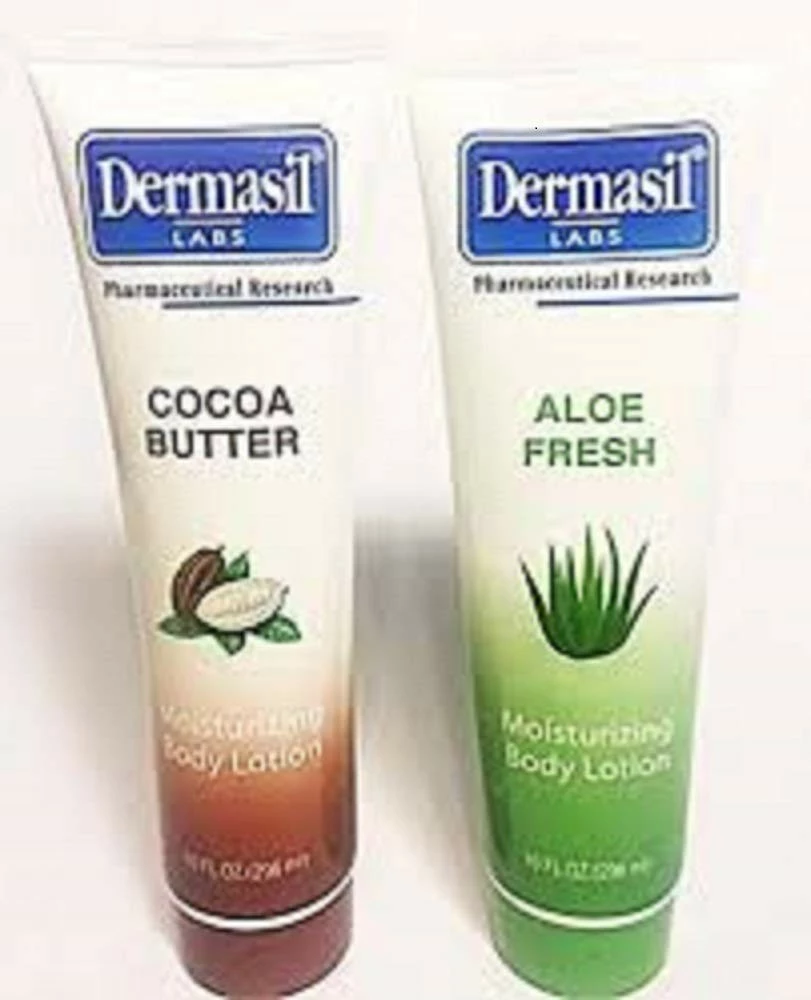 Greenbrier DERMASIL MOISTURIZING BODY LOTION BUNDLE: 2 10 Oz. Tubes. 1 Coco Butter And 1 Aloe Fresh. 3 Greenbrier DERMASIL MOISTURIZING BODY LOTION BUNDLE: 2 10 Oz. Tubes. 1 Coco Butter And 1 Aloe Fresh.
