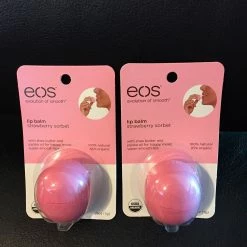 Eos Smooth Lip Balm Sphere, Strawberry Sorbet 0.25 Oz (Pack Of 2)