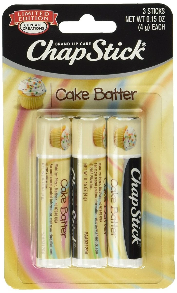 Chapstick Chap Stick Lip Care - Limited Edition - Cake Batter - 3 Count Sticks Per Package - Pack Of 3 Packages 6 Chapstick Chap Stick Lip Care - Limited Edition - Cake Batter - 3 Count Sticks Per Package - Pack Of 3 Packages - Image 4