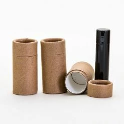 KJ's Krafts 1/2 OZ (Short) Kraft Paperboard Lip Balm/Deodorant/Cosmetic/Lotion Tubes X100