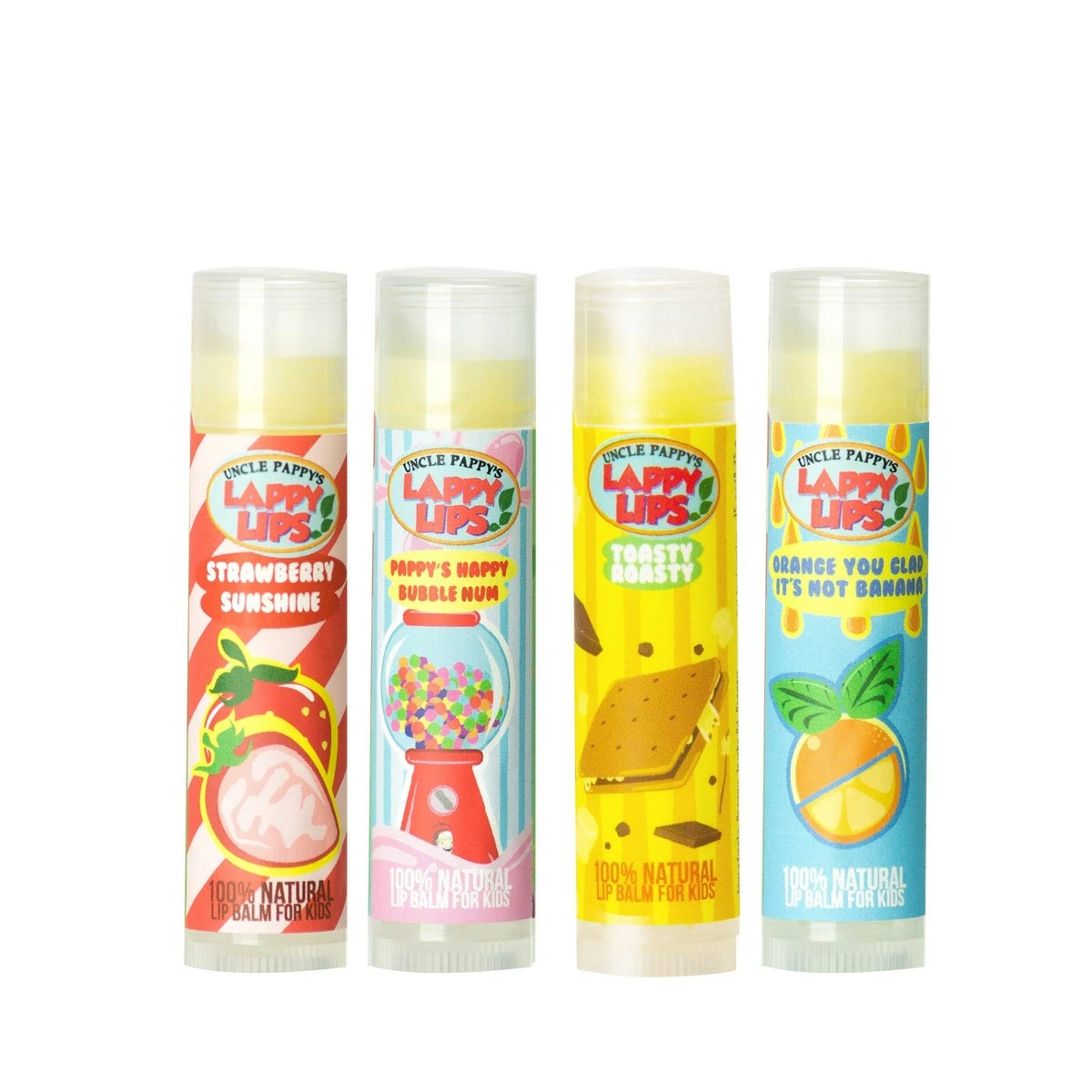 Just Bee Store Lappy Lips Organic 100% Natural, Lip Balm Chap Stick For Kids, Toddlers (4 Flavors) - Organic Essential Oil - For Dry Chapped Lips To Restore And Heal And Make Kids Happy 3 Just Bee Store Lappy Lips Organic 100% Natural, Lip Balm Chap Stick For Kids, Toddlers (4 Flavors) - Organic Essential Oil - For Dry Chapped Lips To Restore And Heal And Make Kids Happy