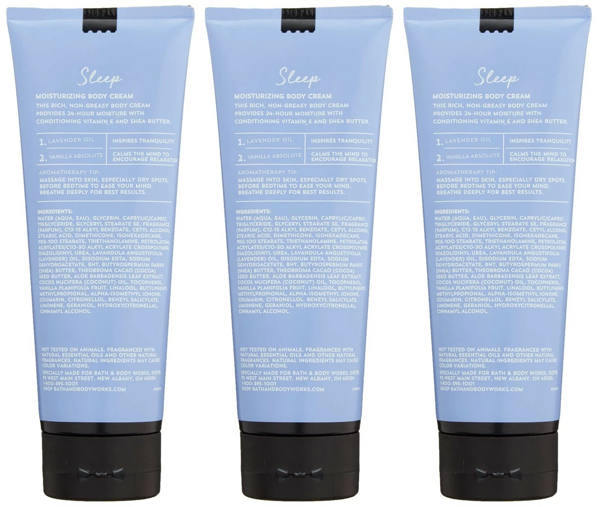 Bath & Body Works Aromatherapy Sleep Lavender + Vanilla Body Cream With Natural Essential Oils, 8 Oz Each - 3 Pack 4 Bath & Body Works Aromatherapy Sleep Lavender + Vanilla Body Cream With Natural Essential Oils, 8 Oz Each - 3 Pack - Image 2